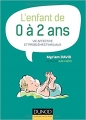 Couverture L'enfant de 0 à 2 ans Editions Dunod 2016