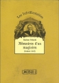 Couverture Mémoire d'un magicien Editions Kontre Kulture 2016