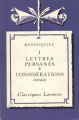 Couverture Lettres persanes & Considérations, extraits Editions Larousse (Classiques) 1952