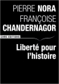 Couverture Liberté pour l'histoire Editions CNRS 2008