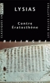 Couverture Contre Eratosthène Editions Les Belles Lettres 2010