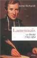 Couverture Lamennais : Le révolté 1782-1854 Editions Artège  2016