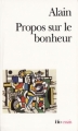 Couverture Propos sur le bonheur Editions Folio  (Essais) 2002