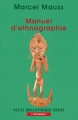 Couverture Manuel d'ethnographie Editions Payot 2002