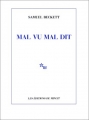 Couverture Mal vu mal dit Editions de Minuit 1981