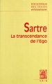 Couverture La transcendance de l'égo Editions Vrin 2003