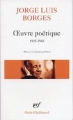 Couverture Oeuvre Poétique Editions Gallimard  (Poésie) 1985