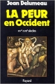 Couverture La peur en occident Editions Fayard 1978