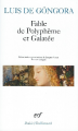Couverture Fable de Polyphème et Galatée Editions Gallimard  (Poésie) 2016