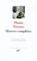 Couverture Oeuvres complètes (Plaute - Térence) Editions Gallimard  (Bibliothèque de la Pléiade) 1998