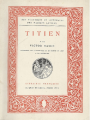Couverture Titien Editions La librairie française 1919