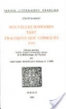 Couverture Nouvelles histoires tant tragiques que comiques Editions Droz (Textes littéraires français) 1989