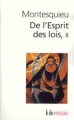 Couverture De l'esprit des lois, tome 2 Editions Folio  (Essais) 1995