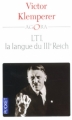 Couverture LTI : La langue du IIIè Reich Editions Pocket (Agora) 2003