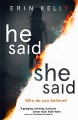 Couverture He Said/She Said Editions Hodder & Stoughton 2017