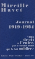 Couverture Journal 1919-1924 : "Aller droit à l'enfer, par le chemin même qui le fait oublier" Editions Claire Paulhan 2005