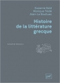 Couverture Histoire de la littérature grecque Editions Presses universitaires de France (PUF) (Quadrige - Manuels) 2013