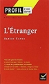 Couverture L'étranger Editions Hatier (Profil) 2016