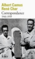 Couverture Correspondance : 1946-1959 Editions Folio  2017
