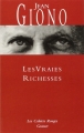 Couverture Les vraies richesses Editions Grasset (Les Cahiers Rouges) 2002