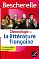 Couverture Chronologie de la littérature française : Du moyen âge à nos jours Editions Hatier (Bescherelle) 2014
