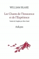 Couverture Chants d'innocence et d'expérience Editions Arfuyen 2002