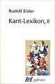 Couverture Kant-Lexikon, tome 2 Editions Gallimard  (Tel) 1994