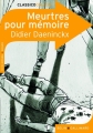 Couverture Meurtres pour mémoire Editions Belin / Gallimard (Classico - Collège) 2008