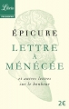 Couverture Lettre à Ménécée Editions Librio (Philosophie) 2017