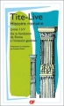 Couverture Histoire romaine, tome 1 : Livres I à V : De la fondation de Rome à l'invasion gauloise Editions Flammarion (GF) 1995