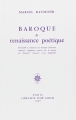 Couverture Baroque & renaissance poétique Editions José Corti 1955