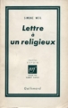 Couverture Lettre à un religieux Editions Gallimard  (Espoir) 1951