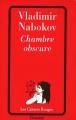 Couverture Chambre obscure Editions Grasset (Les Cahiers Rouges) 1983