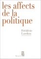 Couverture Les affects de la politique Editions Seuil 2016