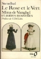 Couverture Le rose et le vert, Mina de Vanghel et autres nouvelles Editions Folio  1982