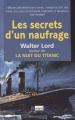 Couverture Les secrets d'un naufrage Editions L'Archipel 1998