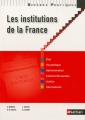 Couverture Les institutions de la France Editions Nathan (Repères pratiques) 2011