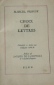 Couverture Choix de lettres Editions Plon 1965