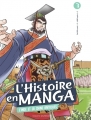 Couverture L'histoire en manga, tome 3 : L'inde et la Chine antiques : de 600 avant J.-C. à 800 après J.-C. Editions Bayard (Jeunesse) 2018