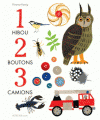 Couverture 1 hibou 2 boutons 3 camions Editions Actes Sud (Junior) 2017