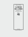 Couverture La messe de l'athée Editions Manucius 2013