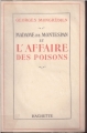 Couverture Madame de Montespan et l'affaire des poisons Editions Hachette 1968