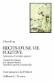 Couverture Récits d'une vie fugitive Editions Gallimard  (Connaissance de l'orient) 1986
