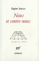 Couverture Notes et contre-notes Editions Gallimard  (Pratique du théatre) 1962
