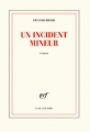 Couverture Un incident mineur Editions Gallimard  (Blanche) 2018