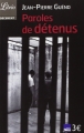 Couverture Paroles de détenus Editions Librio (Document) 2012