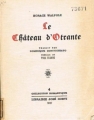 Couverture Le château d'Otrante Editions José Corti 1967
