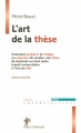 Couverture L'art de la thèse Editions La Découverte (Grands repères manuels) 2006