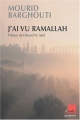 Couverture J'ai vu Ramallah Editions de l'Aube 2004