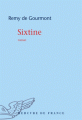 Couverture Sixtine Editions Mercure de France (Bleue) 2016